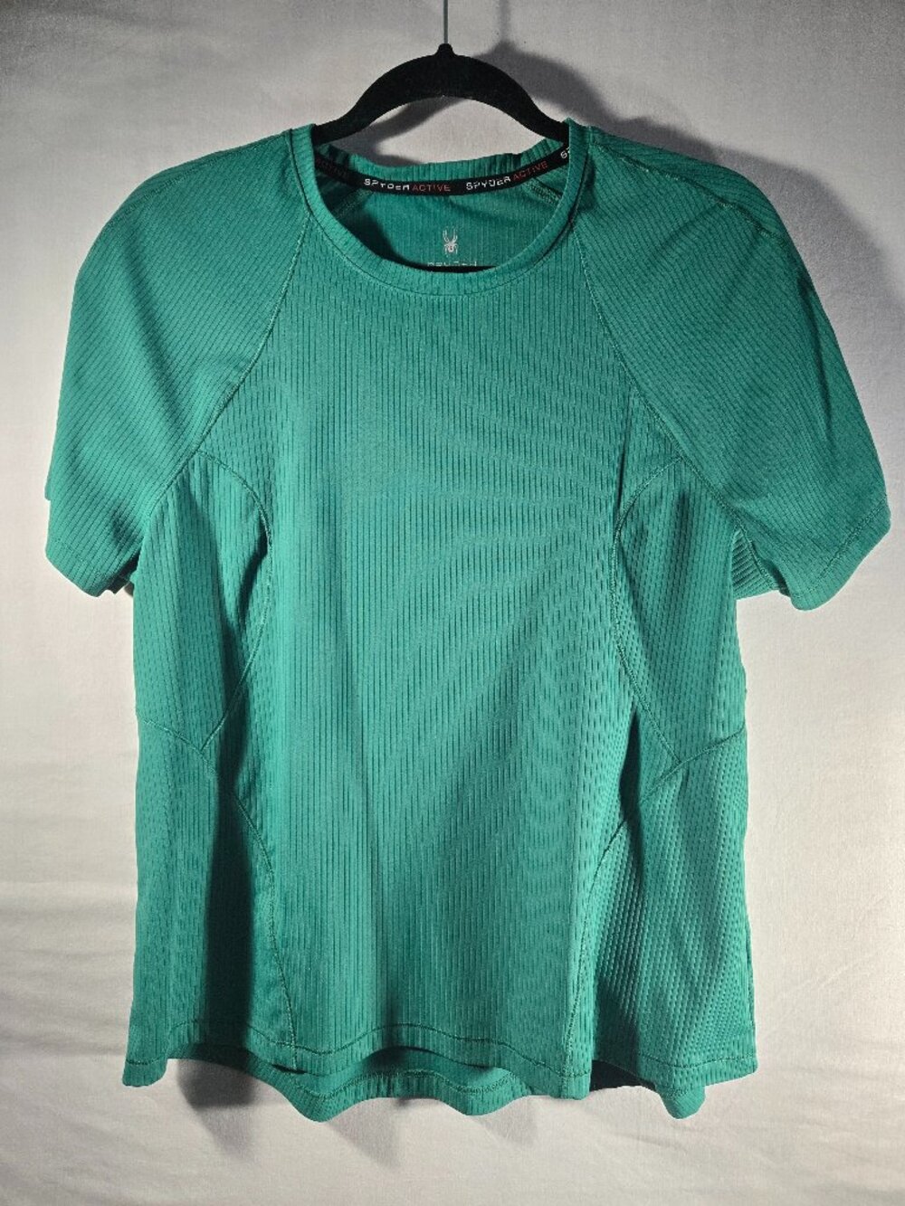 Womens Large Green Spider Athletic Shirt